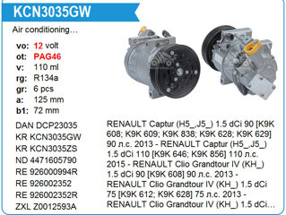 Renault capture, clio , megane  1,5 dci - compresor la conditioner foto 2