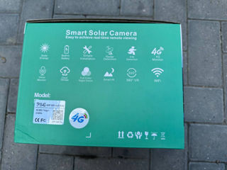 Camera cu panou solar cu două obiective360 grade,4g,WiFi foto 4