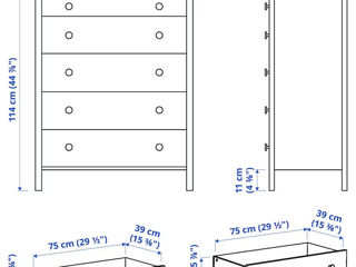 Comodă Ikea cu 5 sertare 90x114 foto 5