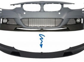 Prelungire Bara Fata compatibil cu BMW Seria 3 F30 F31 (2011-up) M Design Negru Lucios, губа foto 2