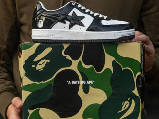 A Bathing Ape Bape Sta Patent Black/White foto 4