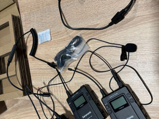 Microfon / Микрофон Saramonic UwMic9 Kit2 (RX9+TX9+TX9) / posibil de conectat la iPhone foto 3