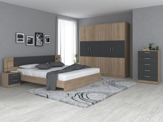 Dormitor Ideal Mobila Vegas (Sonoma Oak/Anthracite) foto 1
