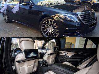 Мерседес w222 150€/день белый-чёрный авто на свадьбу с водителям foto 1