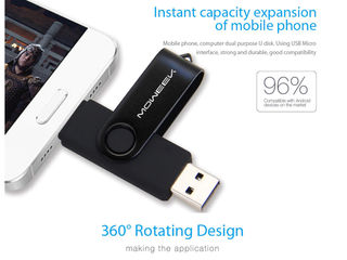 32GB OTG USB 2.0 Flash Drive 2 в 1 foto 4
