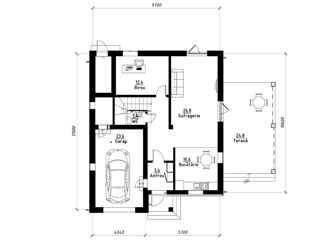 Casă de locuit individuală cu 2 niveluri / arhitect / 146.7m2 / P+M / construcții / renovări / 3D foto 6