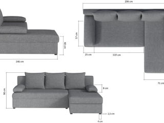 Canapea de colț elegantă și confortabilă foto 5