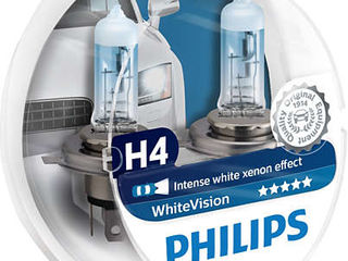 Lampi auto xenon,halogen philips whitevision (+60%) - h1,h3,h4,h7,h8,h11,hb3,hb4,d1s,d2s,d2r,d3s foto 2