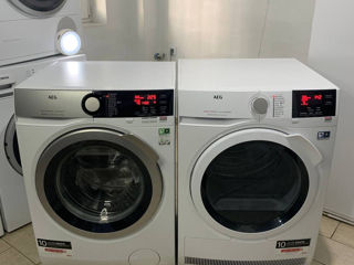 Современный комплект: стиральная машина AEG 8000 серии + сушка с тепловым насосом!