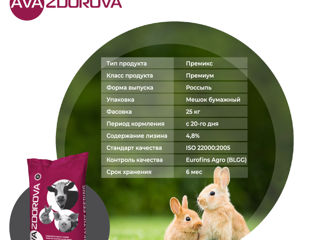 Premix pentru iepuri din ziua a 20-a si iepuri mama AVA Rabbit MIX 5% foto 7