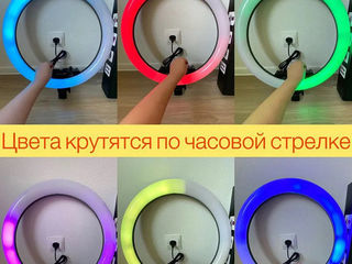 Для детей, Tik-Tok кольцевая лампа 33 см RGB(многоцветная) +штатив 2,1м /Lampa  33 см RGB/ Tik Tok foto 2