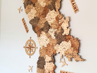 Карта молдовы из дерева / harta moldovei din lemn
