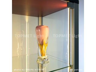 Profil LED pentru vitrine PEN 8, aluminiu anodizat, lungime 2m. foto 13