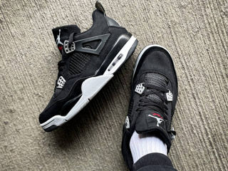 Nike Air Jordan 4 Retro Black Canvas Unisex foto 6