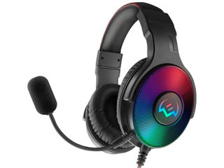 Gaming Headset Sven Ap-U1001Mv, 50Mm Drivers, 50-20000Hz, 32 Ohm, 115Db, 355G, 3.5Mm+Usb, Rgb, Black