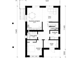 Casă de locuit individuală cu 3 niveluri/168.9m2/stil neoclasic/arhitect/proiecte /3D/renovări foto 5