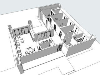 Casă de locuit individuală cu 1 nivel P/167.5m2/arhitectura/construcție/3D/renovări/proiecte/ foto 6