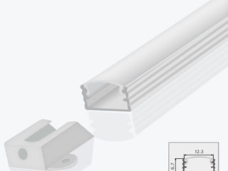 Profil flexibil din aluminiu pentru bandă LED 2-3 metri, panlight, profil LED, banda LED COB foto 6