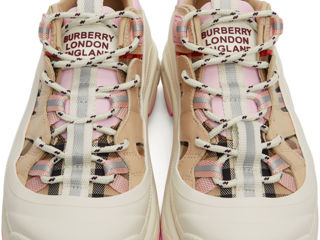 Burberry  Pink & Off-White Sneakers