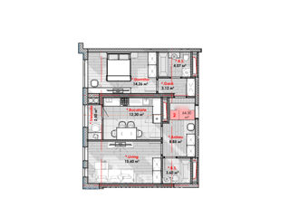 Apartament cu 2 camere, 65 m², Râșcani, Chișinău foto 6