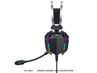 XO GE-07 Casti Gaming cu  microfon lung USB+Dual 3.5mm foto 3