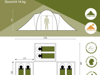 Doua corturi pentru 4-6 persoane. Палатка foto 8