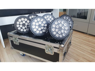 Bonaudio led par 18*10w rgbw set - 6 bucati led par + case (cu roti) foto 10