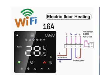 Termostat podea caldă tuya foto 2