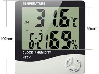 Часы с термометром и будильником. Бесплатная доставка. foto 3