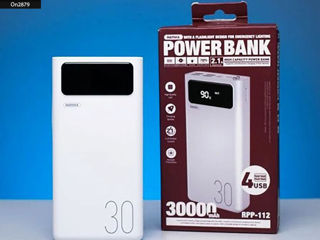 Power Bank Remax RPP-112 Mengine Series 30000mAh (4USB, 2.1A) White foto 2