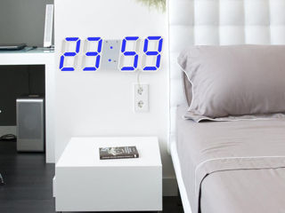 Часы=3D=LED-электронные настольные=настенные с будильником-показывают температуру в комнате. foto 1