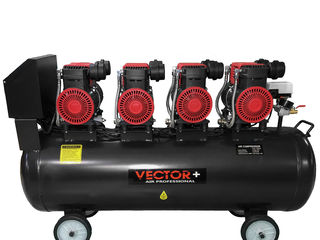 Безмасляный компрессор Vector+ (1520Wx4) 120L / Compresor de aer (1520Wx4) Vector+ 120L foto 1