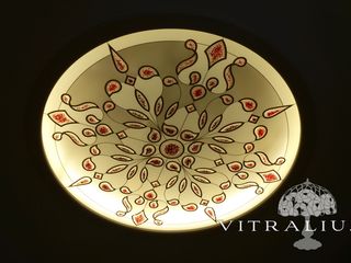 Витражные декоративные потолки с ЛЕД освещением / Tavane decorative. Vitralii cu iluminare LED foto 5