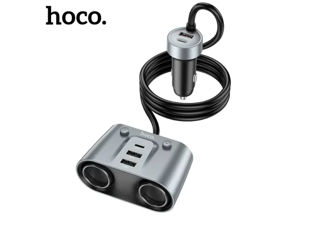 HOCO Z51 Estateer 147 Вт (2C3A) Автомобильное зарядное устройство 2-в-1 для прикуривателя foto 2