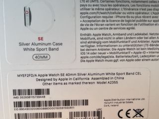 Apple Watch Se (Cellular, 40mm) Silver Aluminum Case / White Sport Band foto 3