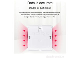 228Z Temperature and humidity sensor Tuya ZigBee Smart, Tuya Zigbee senzor de temperatura si umidita foto 2