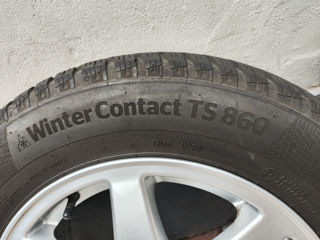 4 roti 195/65 r15 continental winter contact t 860 anul 2018 made in france 5*112 vw skoda foto 3