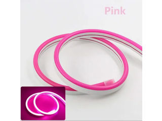 Bandă LED Neon roz 5 metri Bandă flexibilă Neon    Bandă decorativă de neon impermeabilă pentru deco foto 2