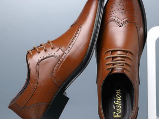 Pantofi brogues din piele Pantofi formali oxford Pantofi de afaceri Pantofi cu șireturi