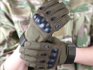 Перчатки кожа-текстиль с защитой костяшек кулака foto 1