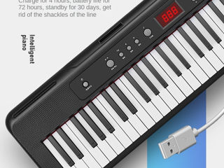 Детский синтезатор bd-680d с подсветкой клавиш для обучения, новые, кредит, бесплатная доставка foto 14