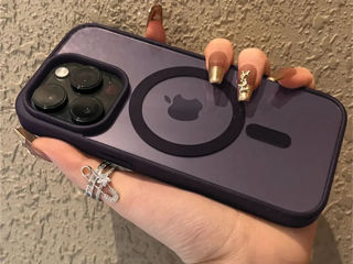 Чехол для iPhone 14 Pro Max (black & purple) foto 1