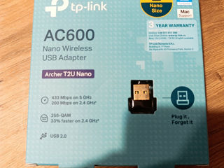 Wi-Fi адаптер TP-Link Archer T2U Nano AC600