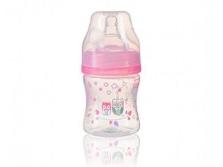 Антиколиковая Бутылка Розовая С Широким Горлышком Babyono 120 Ml