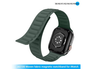 HOCO AS100 Curea de ceas magnetică din material țesut pentru iWatch (42/44/45/49mm)