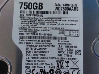 WD 750GB cumpar asa HDD se poate sticat (можно не рабочие)