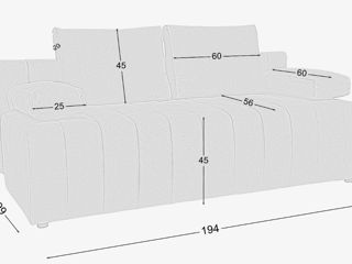 Canapea extensibila Domino foto 3