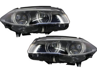 Faruri Full LED compatibil cu BMW F10 F11 5 Seria (2011-2013) Angel Eyes foto 6