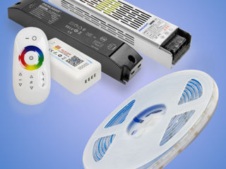 Banda led COB, surse de alimentare LED, banda LED RGB, controller pentru banda LED, panlight, dimmer