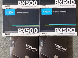 SSD качественные 120-250-500GB новые и б/у. HDD 3.5" 160G-4ТB - от 150 лей